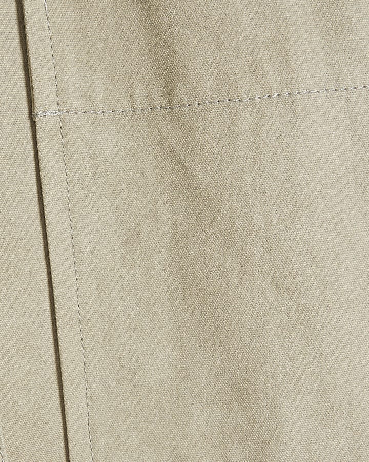 Petite Beige Washed Barn Jacket