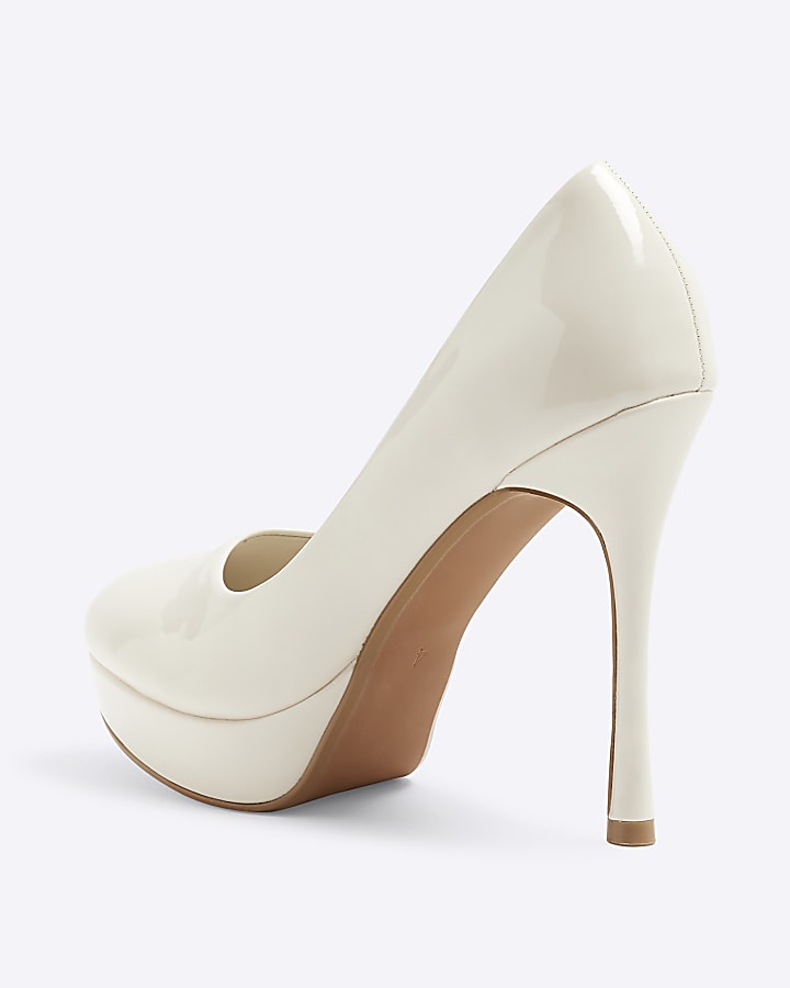 Cream Platform Court Heels