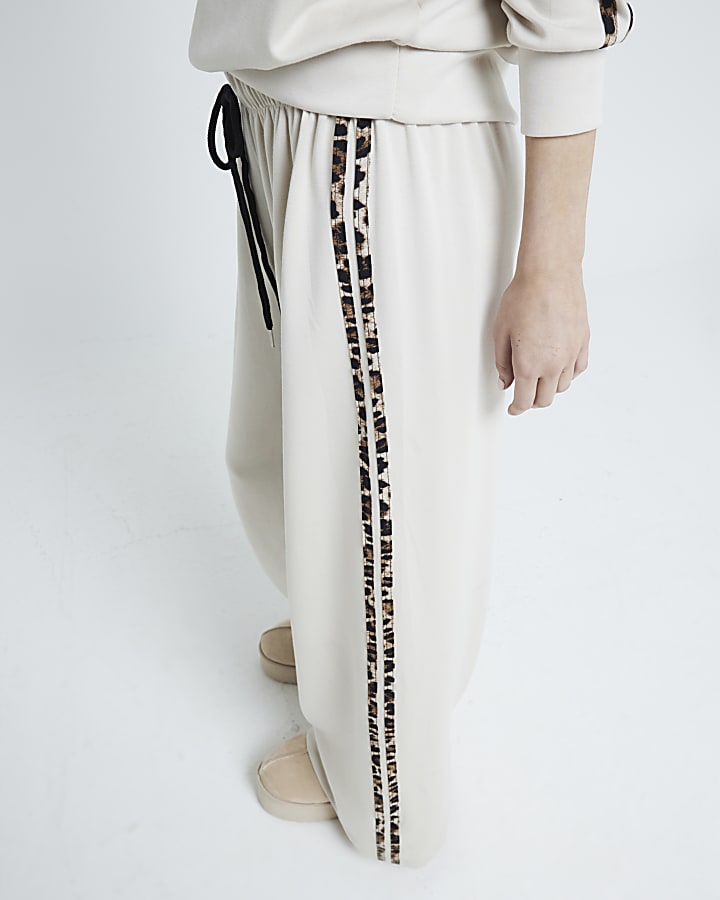 Brown Leopard Stripe Trousers