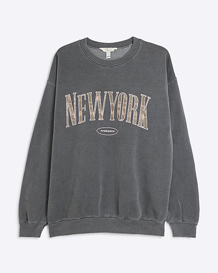 Grey New York Graphic Sweatshirt