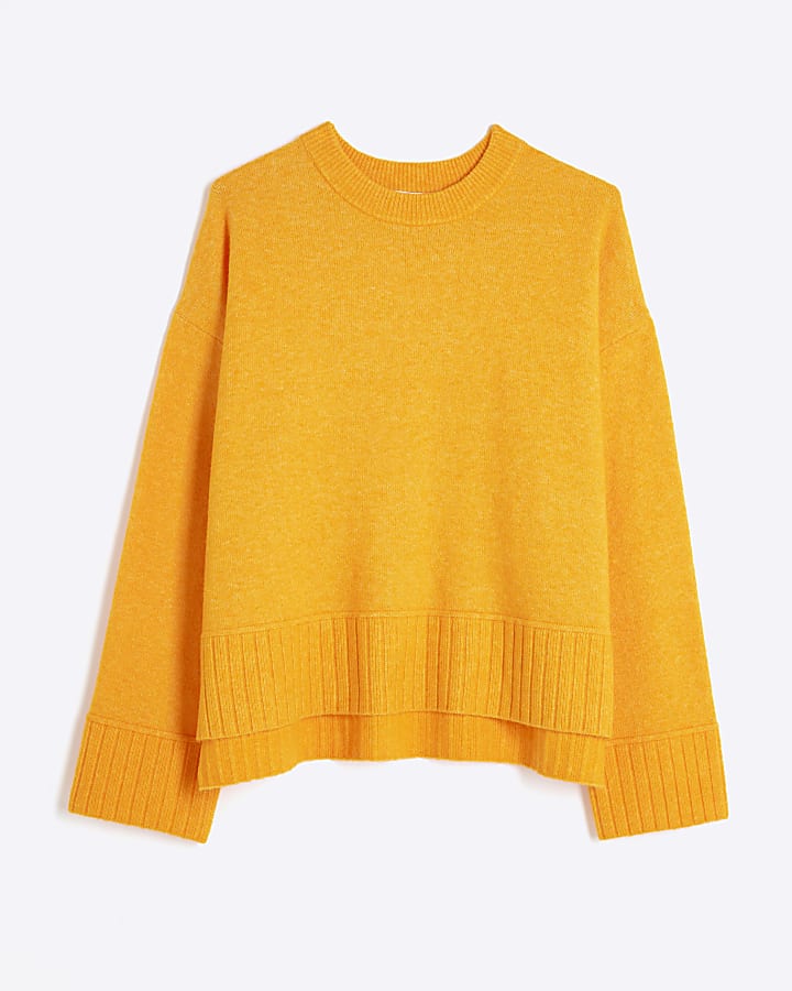 Orange Ribbed Jumper