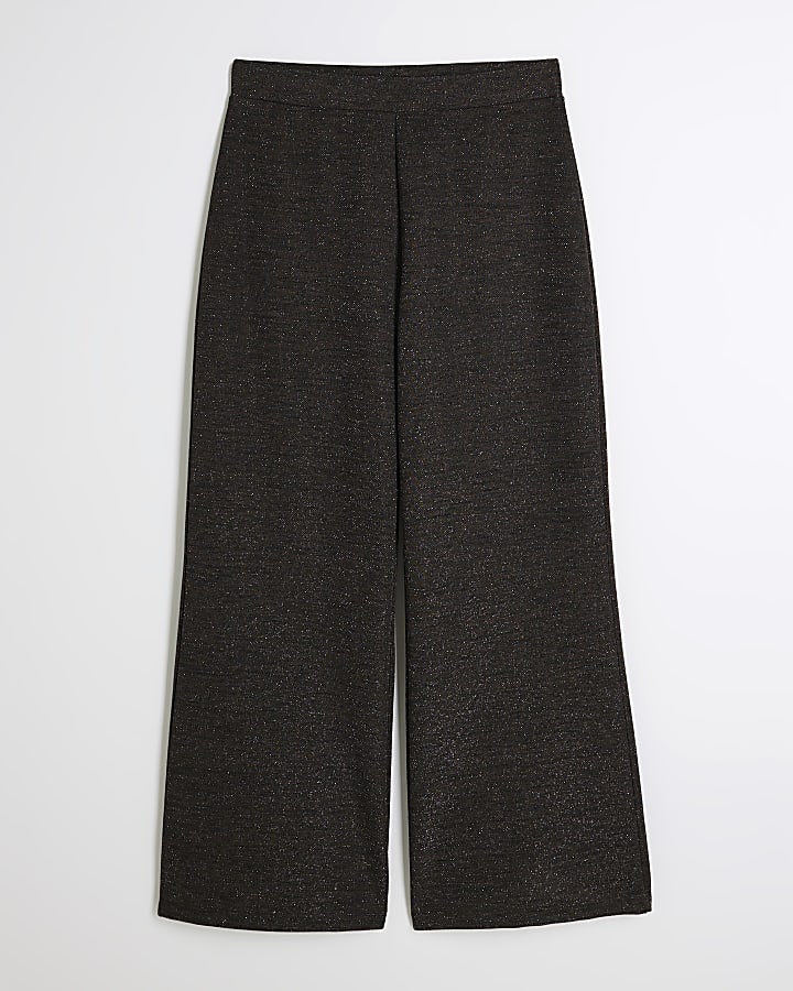 Petite Brown Wide Leg Trousers