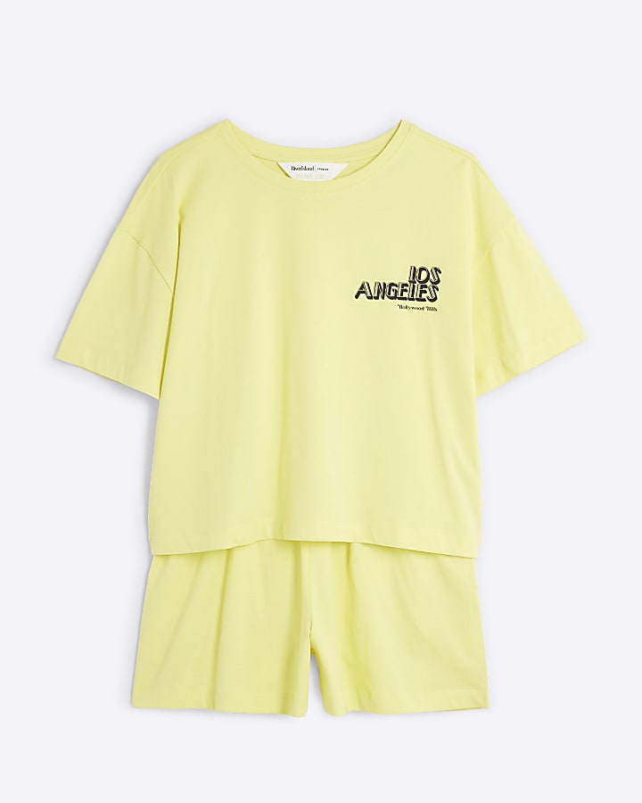 Yellow Jersey T-Shirt and Shorts Set