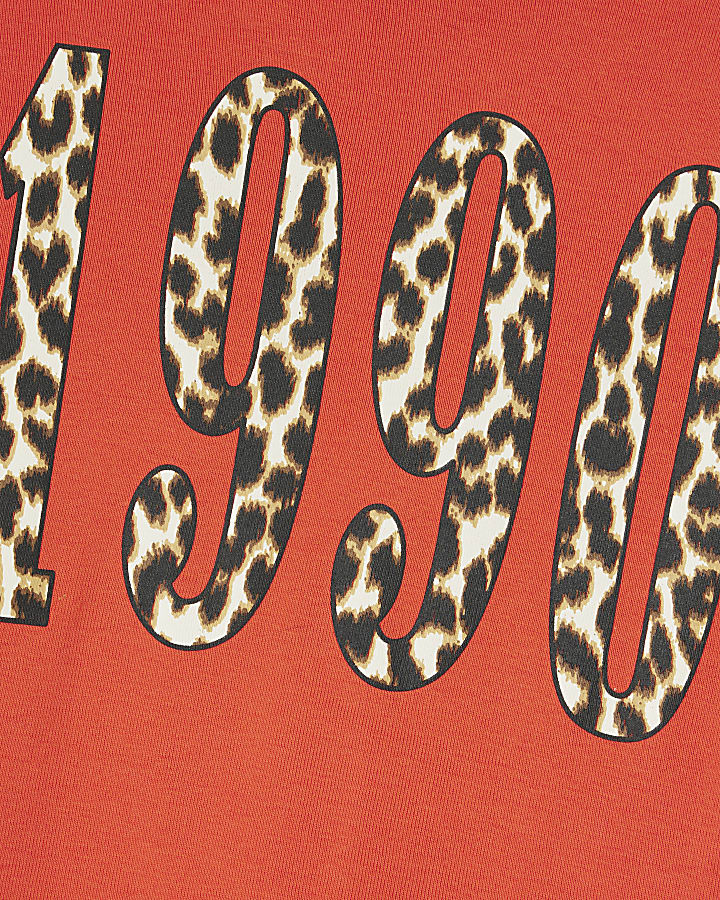 Red 1990 Leopard Baby T-Shirt