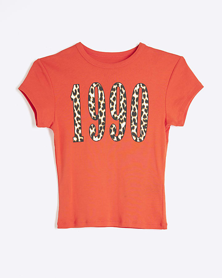 Red 1990 Leopard Baby T-Shirt