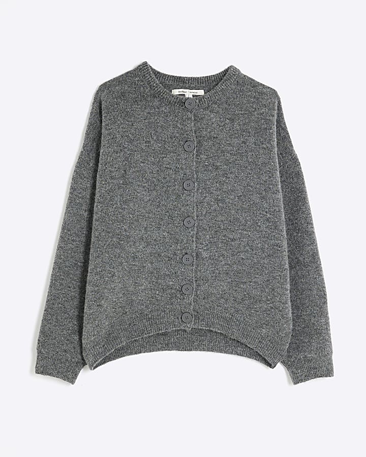 Grey Oversized Cardigan