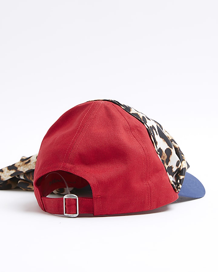 Multi Coloured Leopard Scarf And Cap