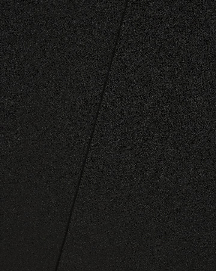 Black Flared Pull On Trousers