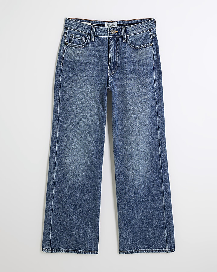 Petite Blue Relaxed Straight Jeans