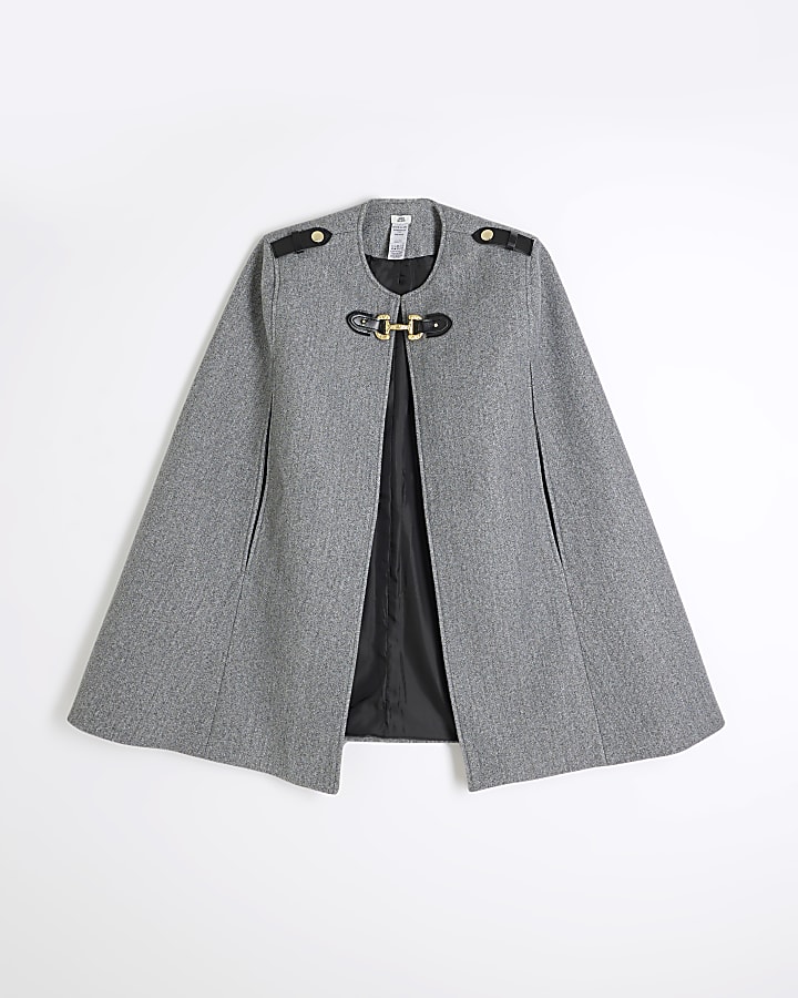 Grey Military Style Cape