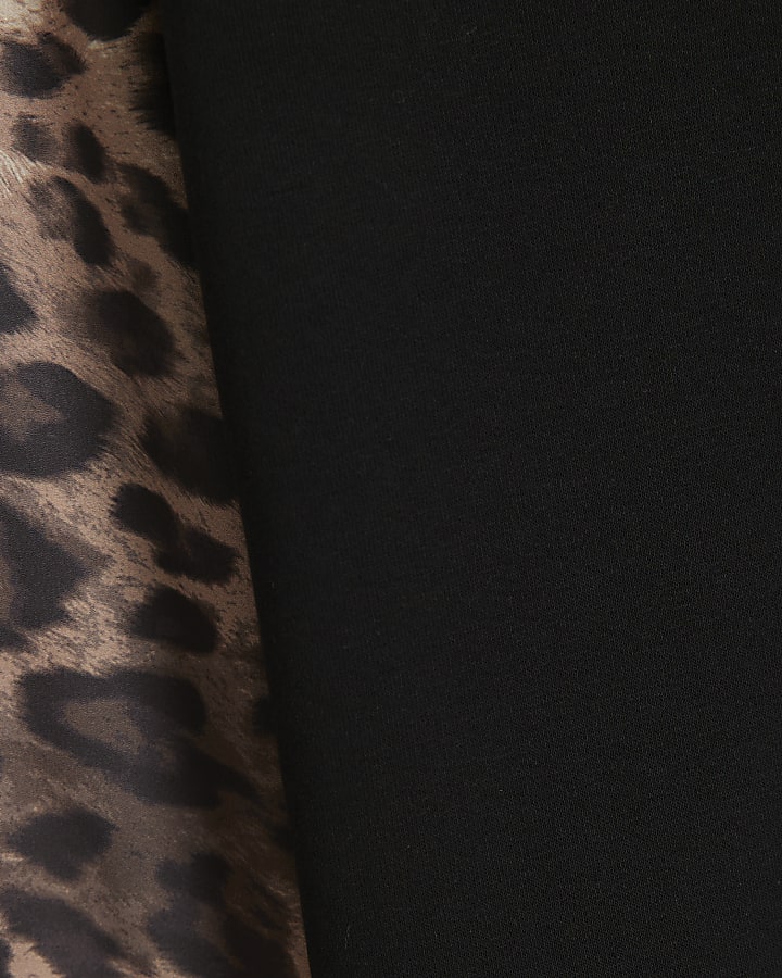 Black Leopard Print Sweatshirt