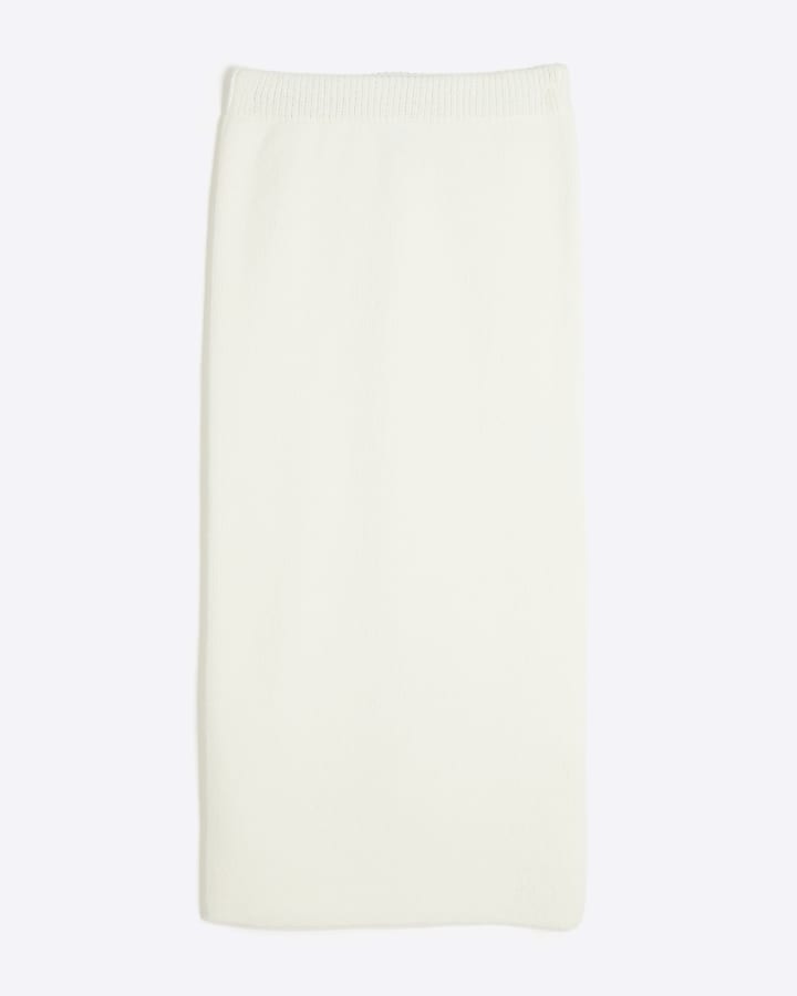 Cream Maxi Pencil Skirt