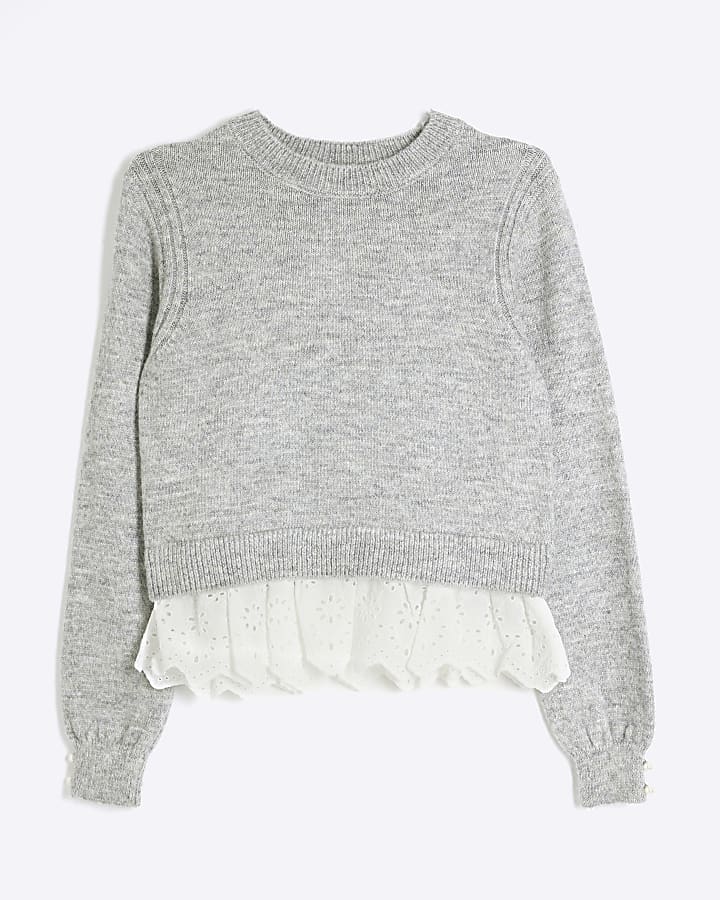 Grey Frill Jumper