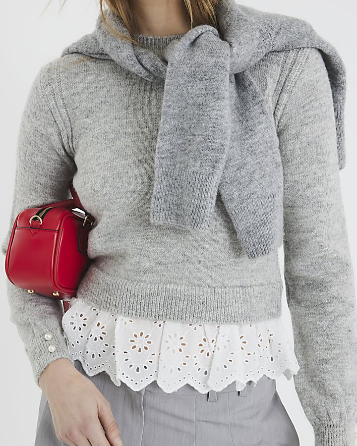 Grey Frill Jumper