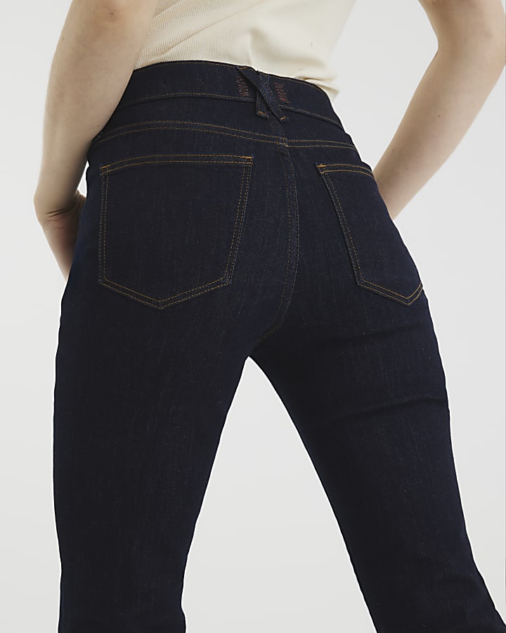 Indigo Mid Rise Bootcut Jeans