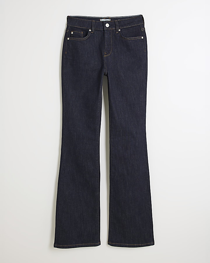 Indigo Mid Rise Bootcut Jeans