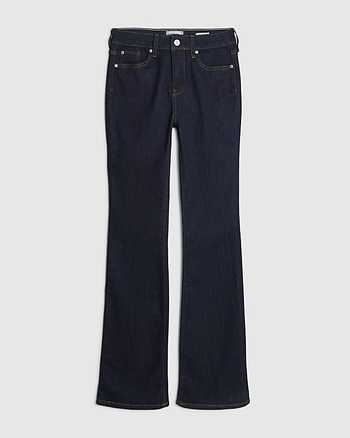 Indigo Mid Rise Bootcut Jeans