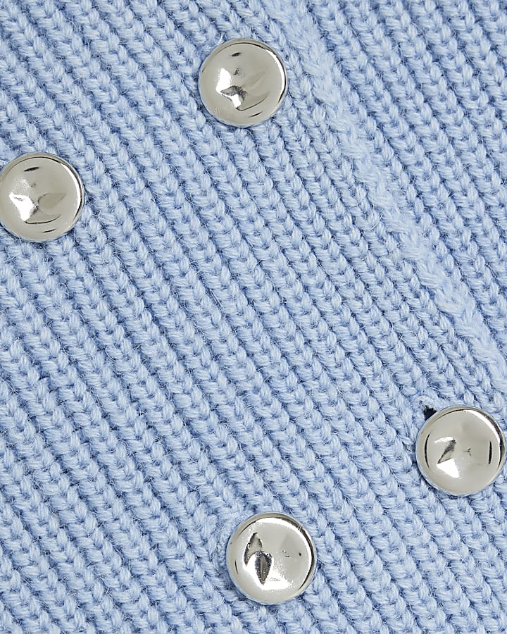 Blue Knitted Cardigan