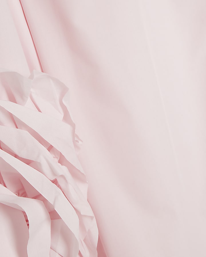 Pink Long Sleeved Corsage Shirt