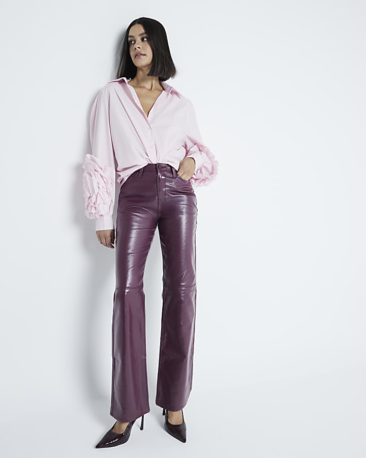 Pink Long Sleeved Corsage Shirt