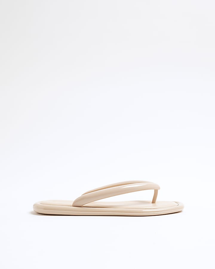 Beige Flip Flop Jelly Sandals