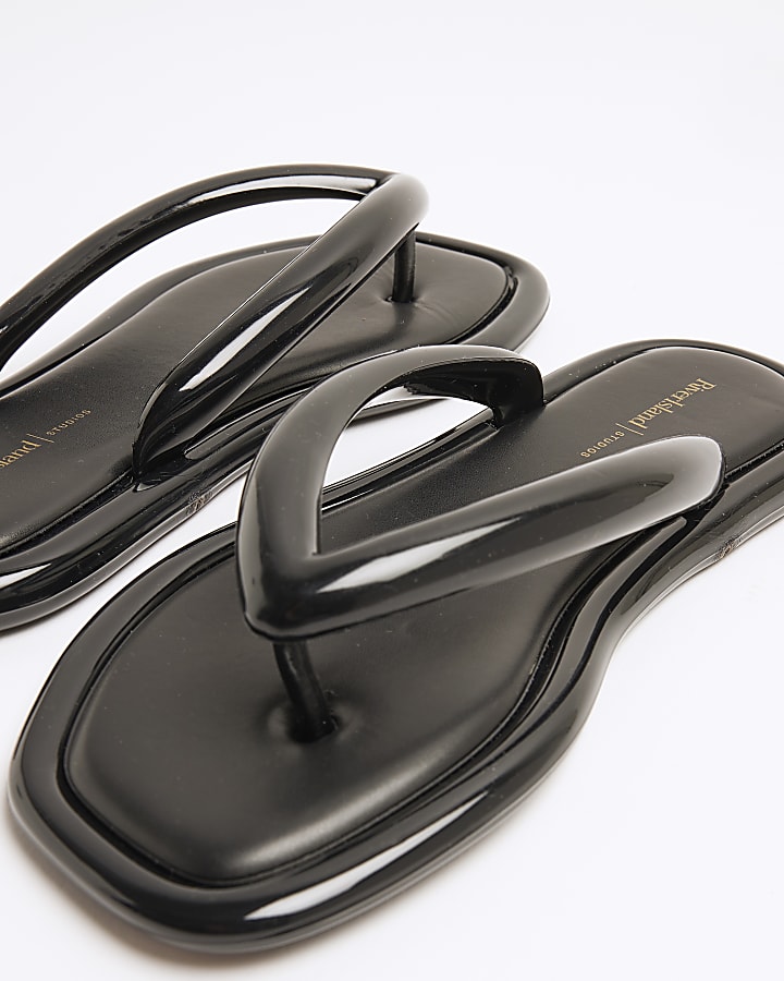 Black Flip Flop Jelly Sandals