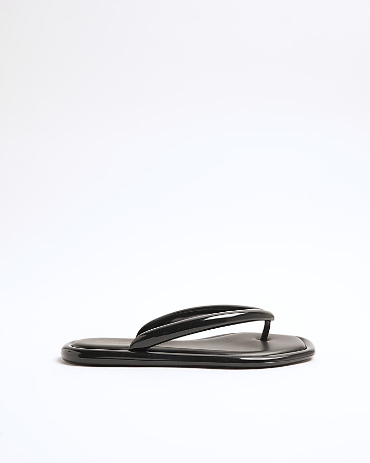 Black Flip Flop Jelly Sandals