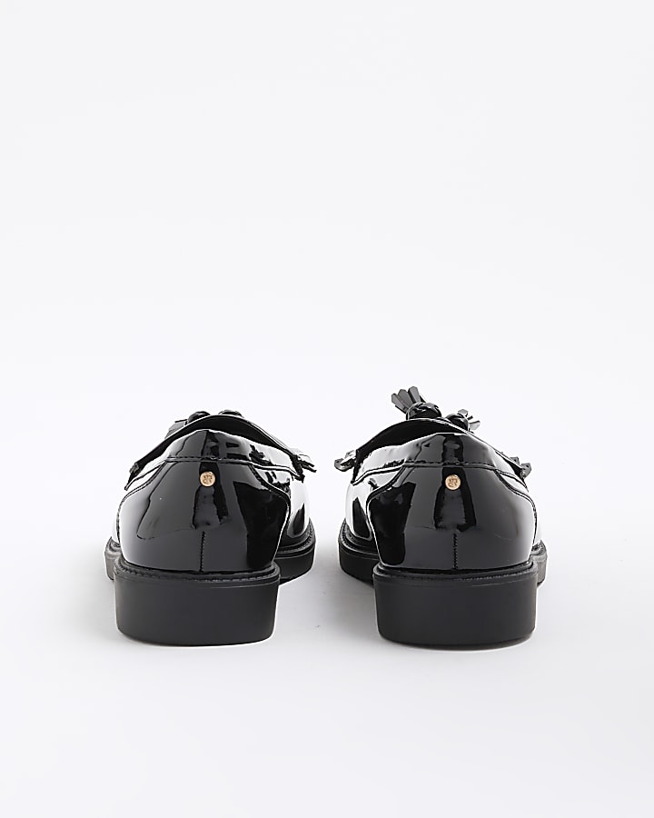 Black Tassel Patent Loafers