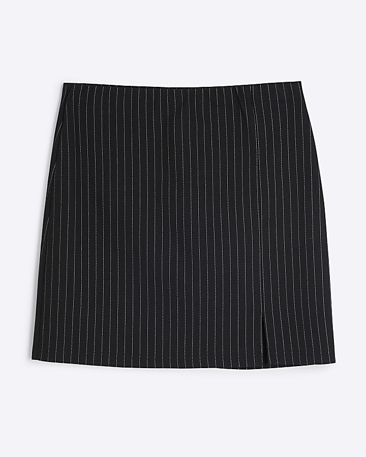 Black Stripe Mini Skirt