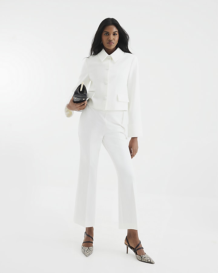 White Structured Trophy Jacket