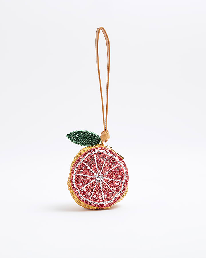 Orange Premium Beaded Grapefruit Bag