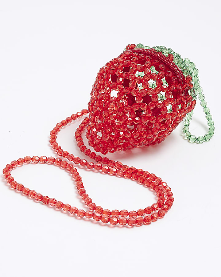 Red Strawberry Bead Bag