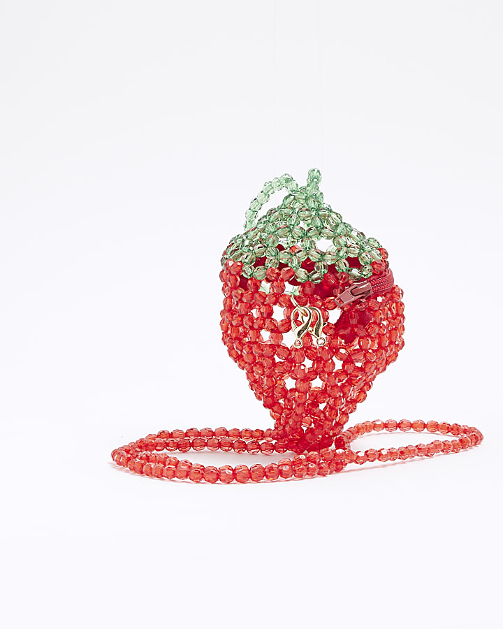 Red Strawberry Bead Bag