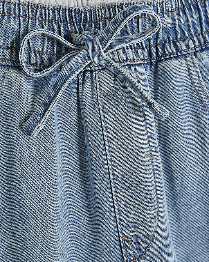 Blue Wide Leg Pyjama Style Jeans