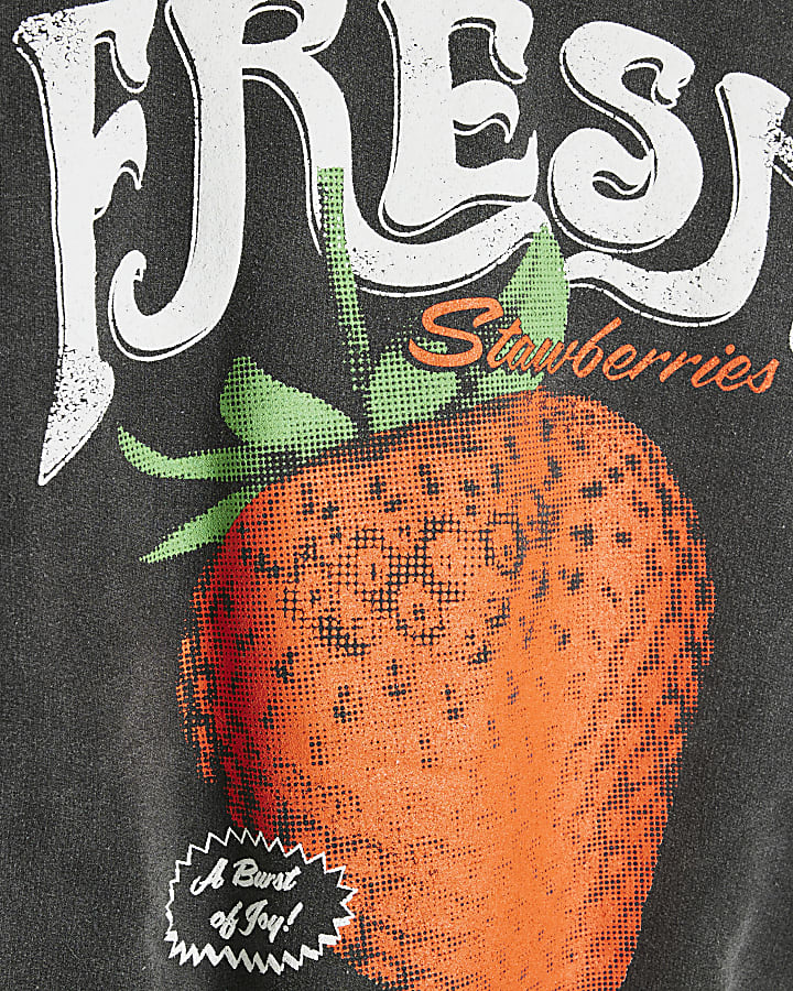 Grey Strawberry Fresh Sweatshirt