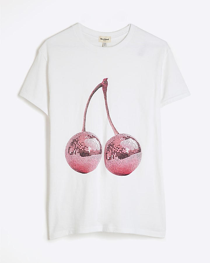 White Disco Cherry T-shirt