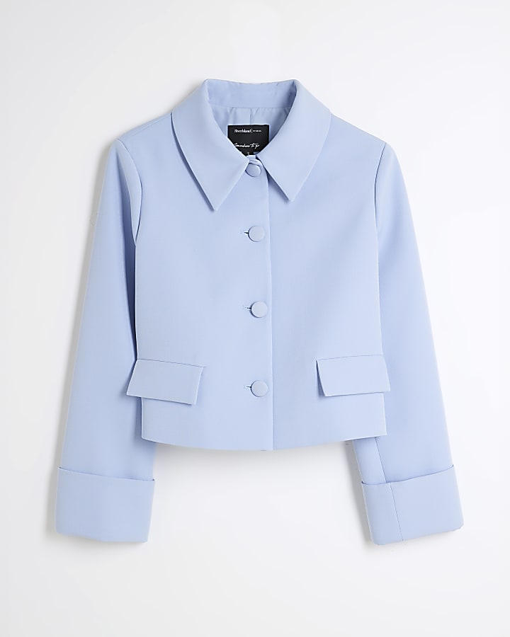 Petite Blue Structured Jacket