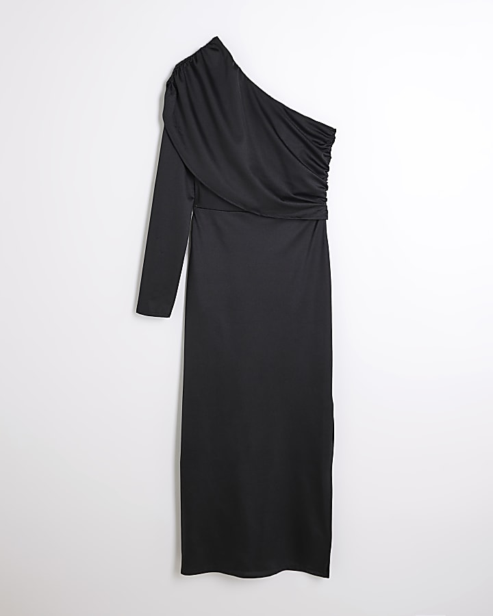 Black One Shoulder Bodycon Dress