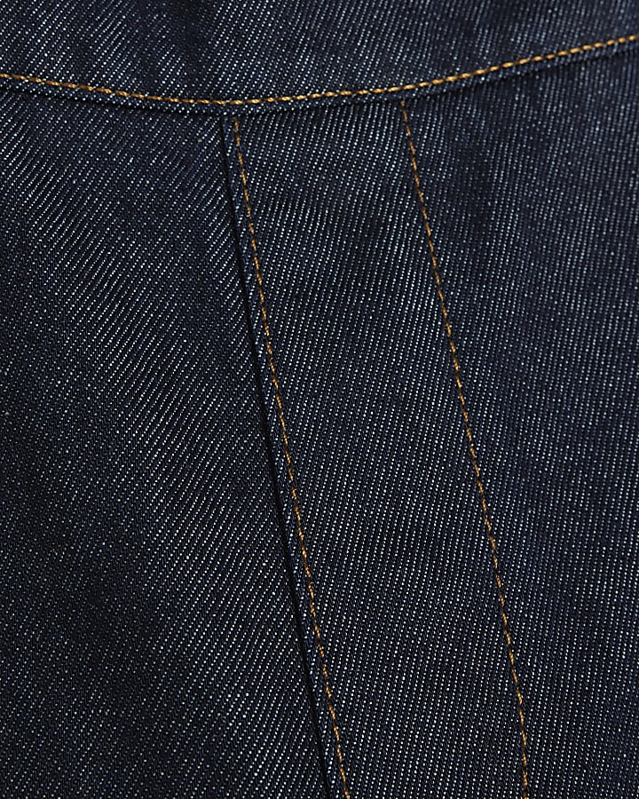 Blue Denim Pull On Barrel Jeans