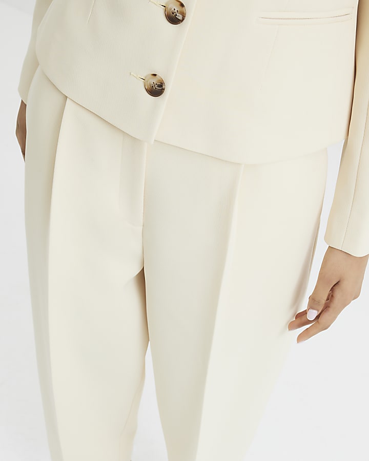 Petite Yellow Barrell Leg Trousers