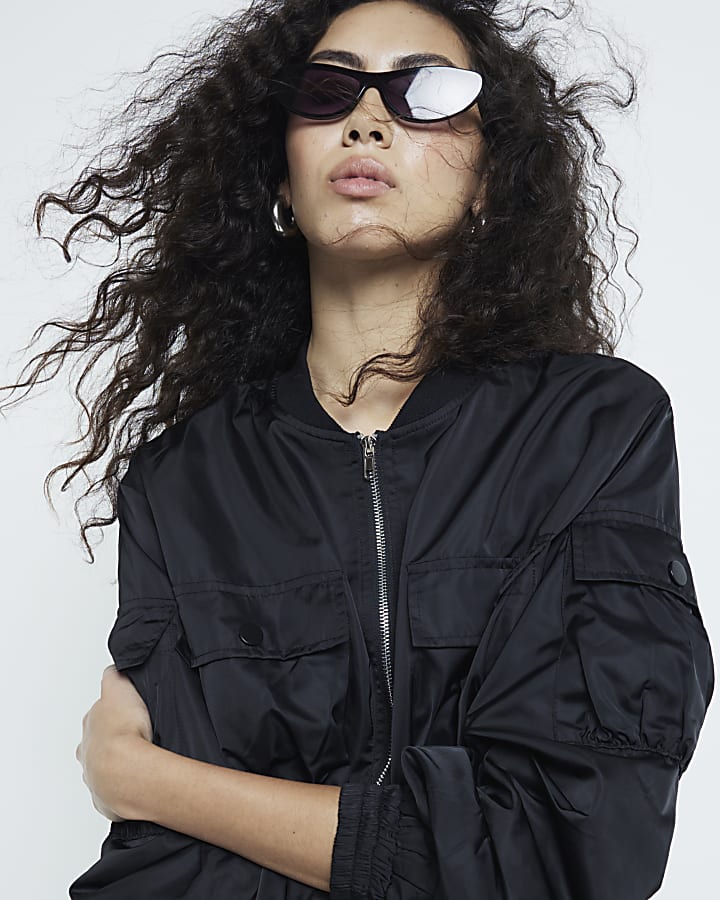 Black Combat Bomber Jacket