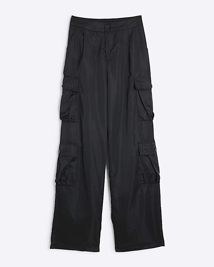 Black Cargo Combat Trousers