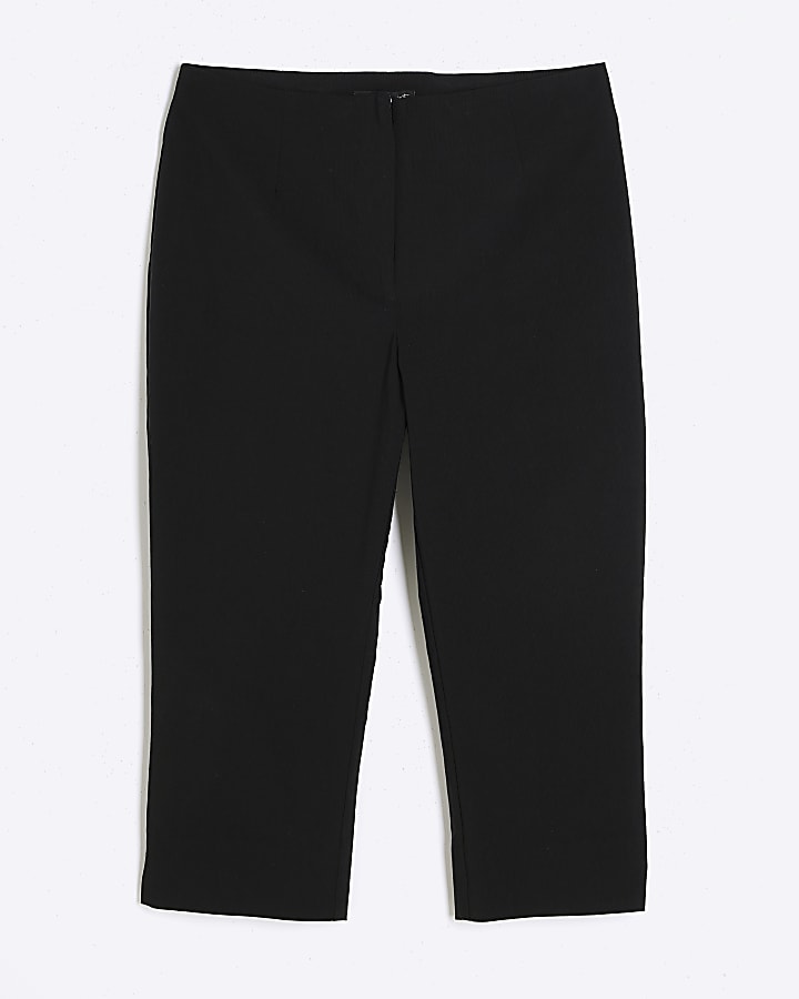 Petite Black Stretch Capri Trousers