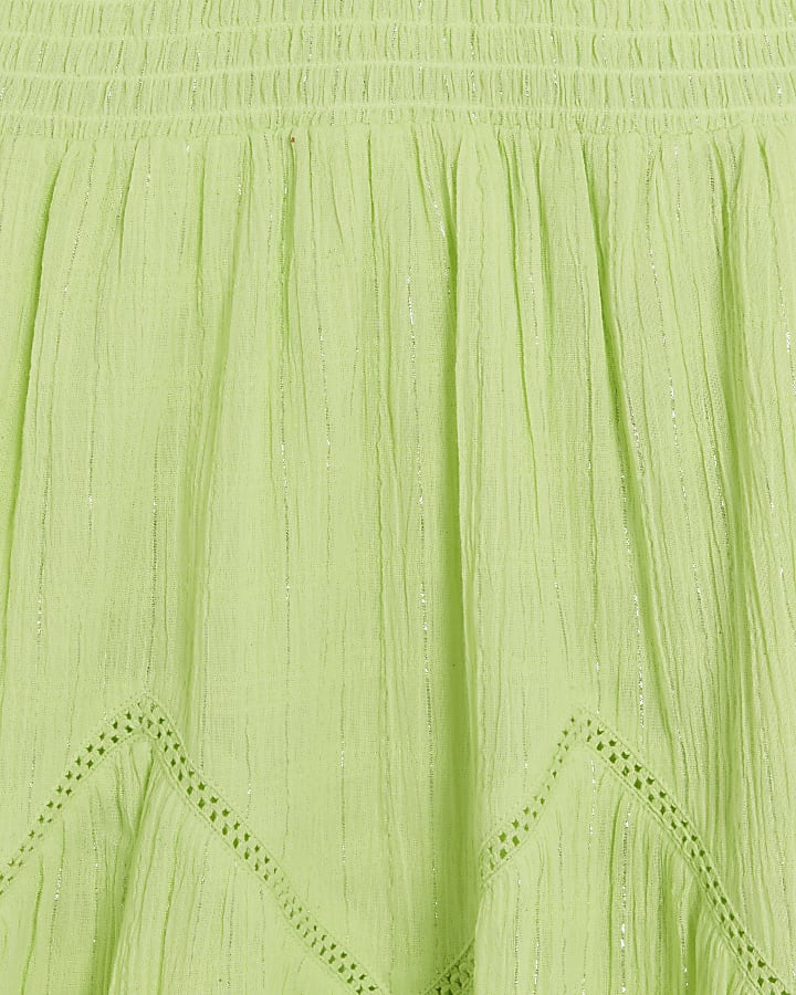 Lime Frill Mini Dress