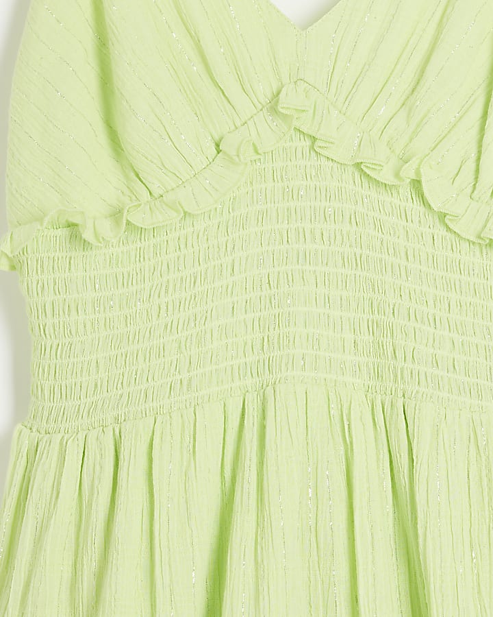 Lime Frill Mini Dress