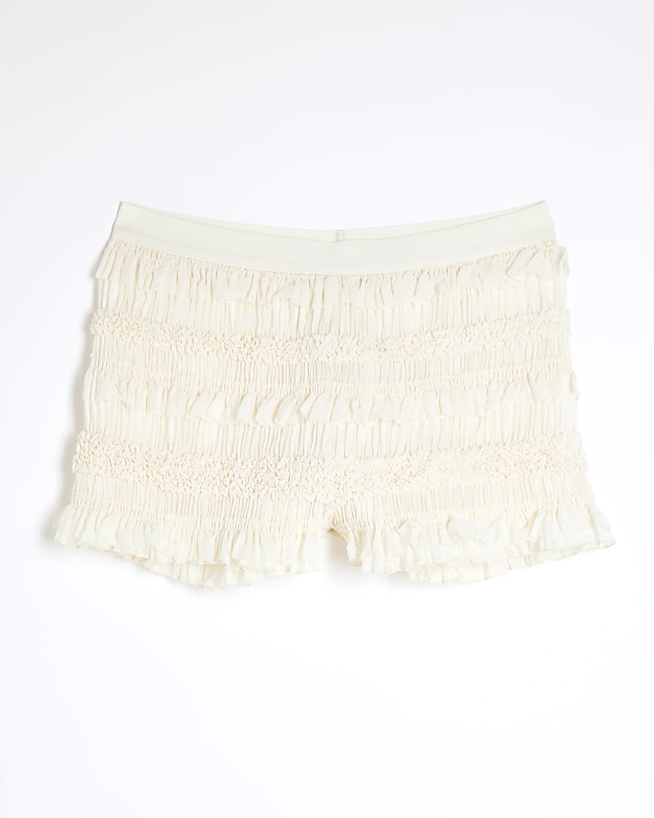 Cream Lace Shorts