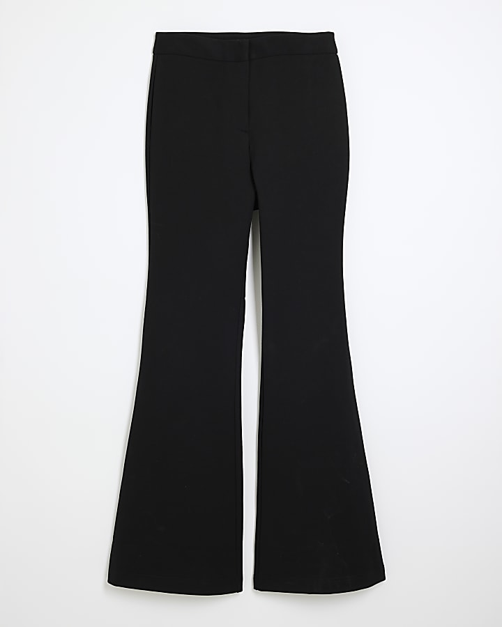 Black Ponte Flared Trousers