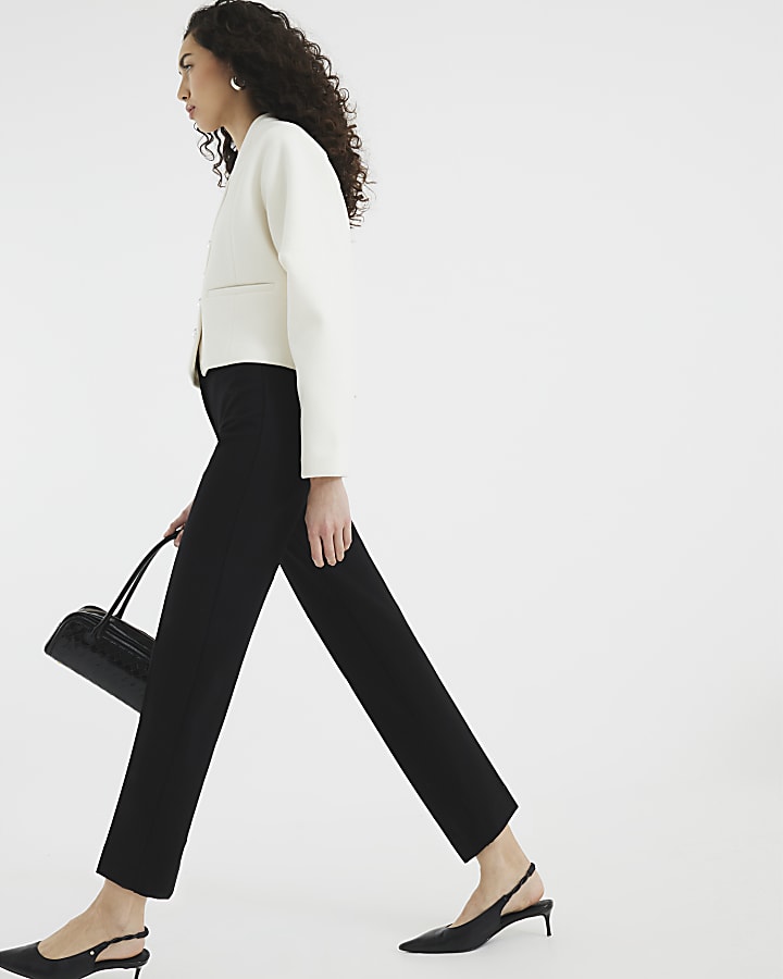 Black Tailored Cigarette Trousers