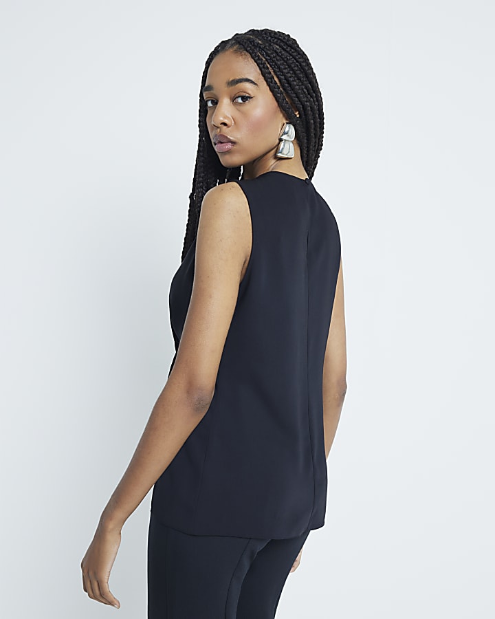 Black Twist Blouse