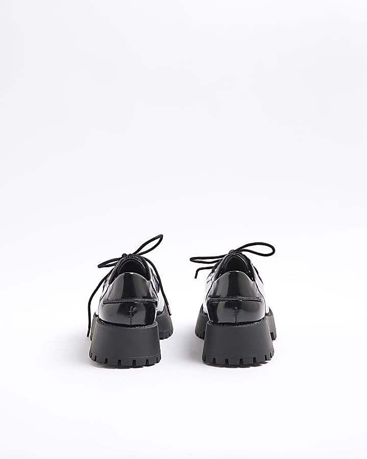 Black Lace Up Loafers